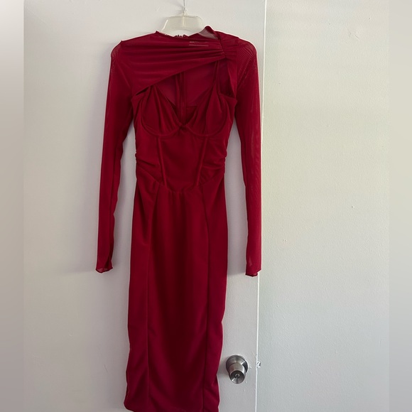 HOUSE OF CB NWOT RED DRESS - Picture 2 of 2